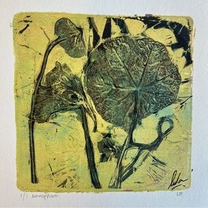 #351 small monoprint 8”x8”